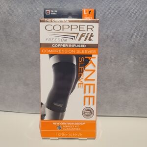 Copper Fit Copper-Infused Black Knee Compression Sleeve (A11-X)